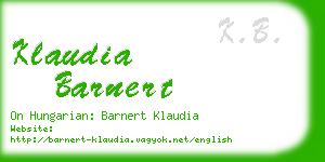 klaudia barnert business card